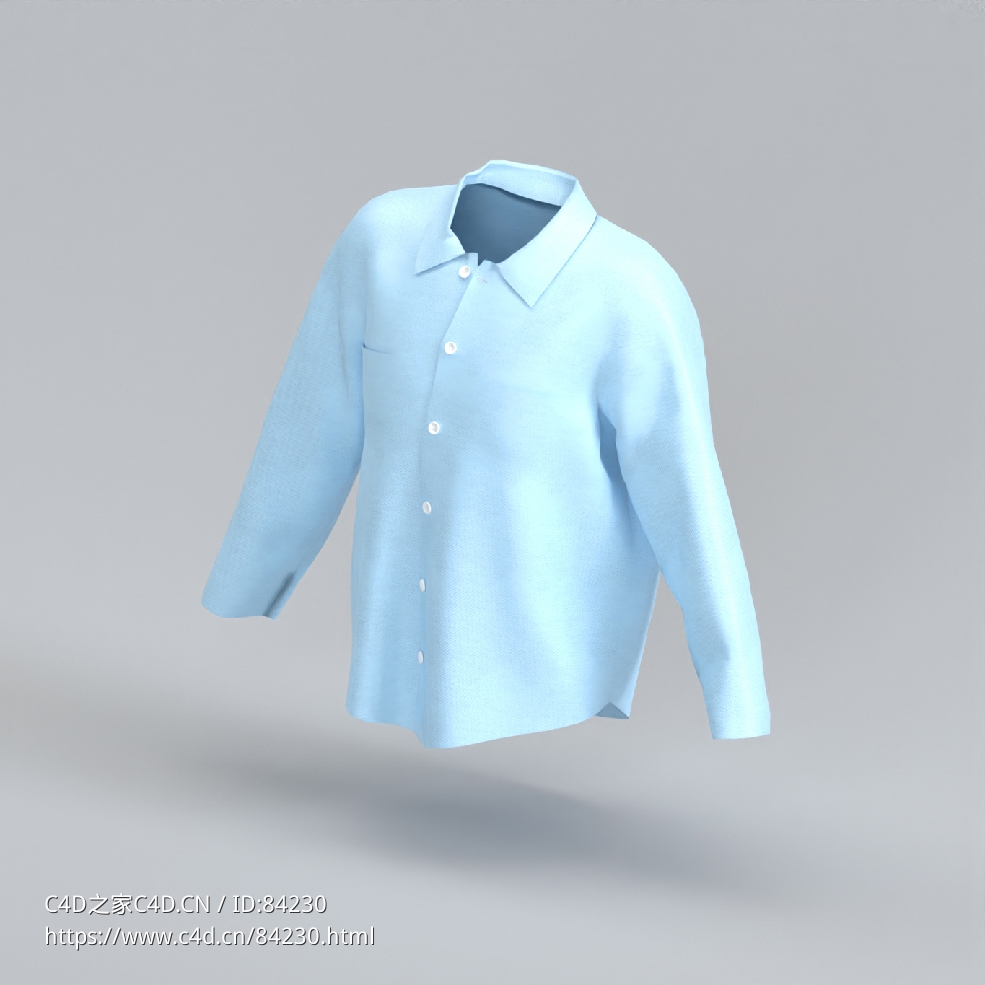服饰模型：长袖衬衣 - C4D之家 - 78.jpg