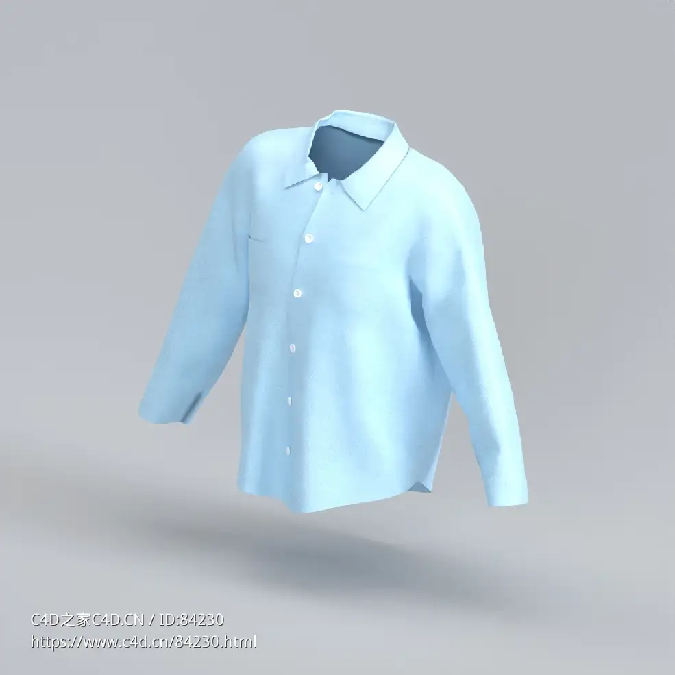 服饰模型：长袖衬衣 - C4D之家 - 78.jpg