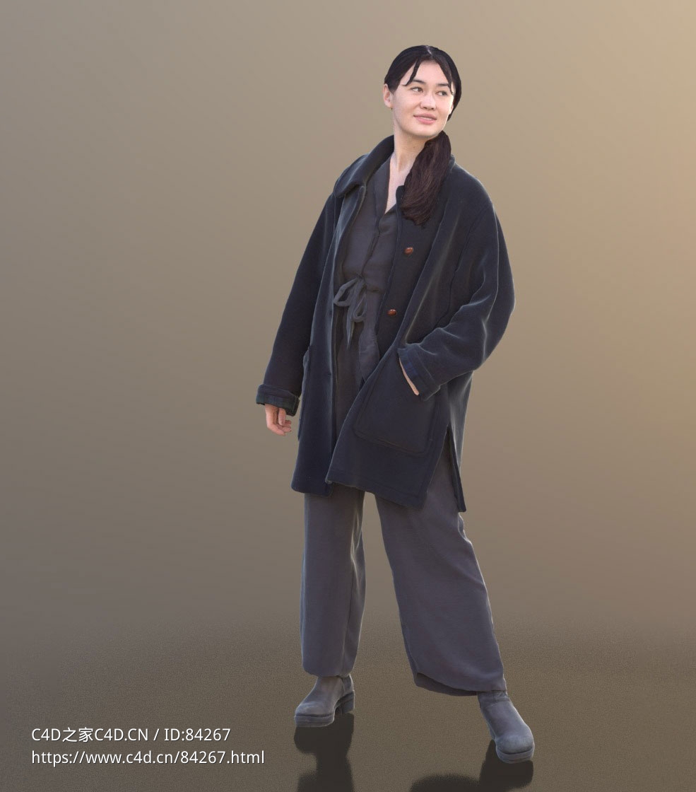 三维扫描写实人物扭转身体的年轻女孩 - C4D之家 - 238.jpg