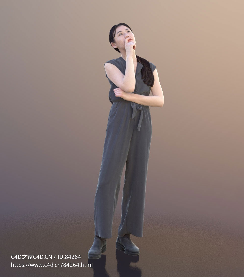 三维扫描写实人物站着思考的女孩 - C4D之家 - 235.jpg