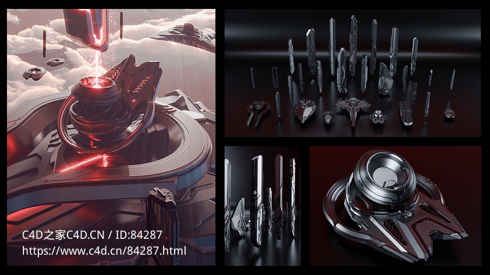 28个外星球星体科幻飞船Epic Sci-Fi – 3D Kitbash Pack