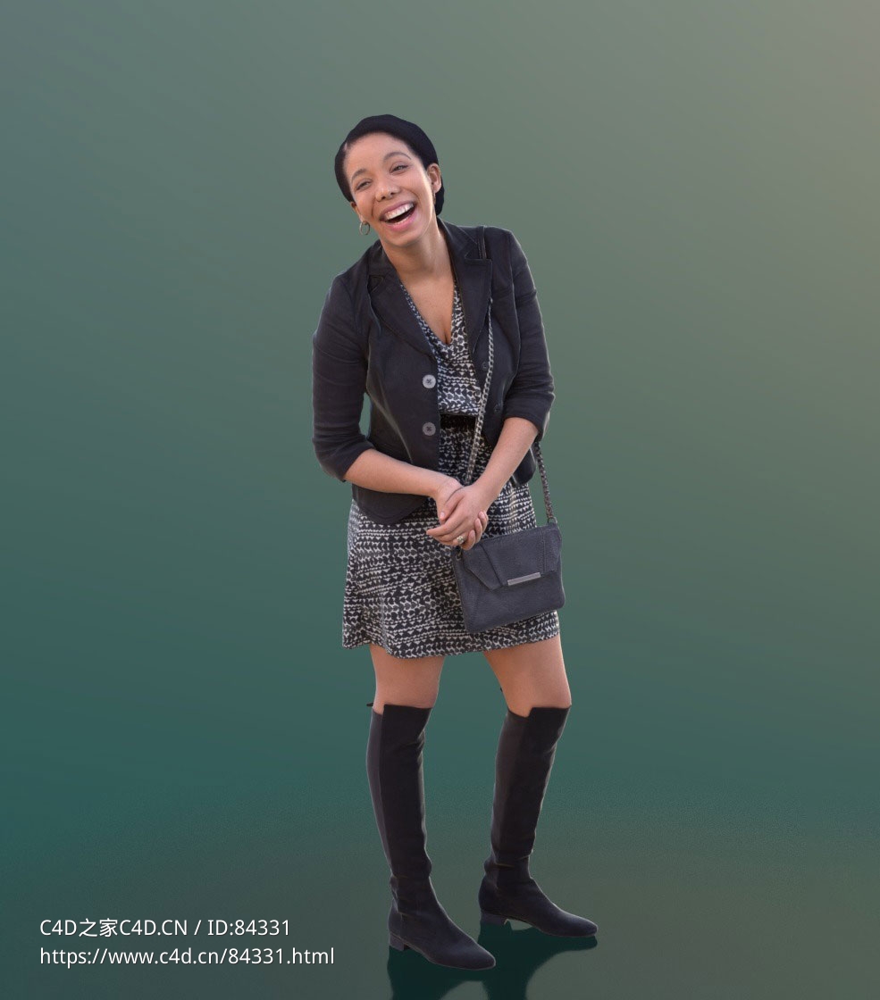 三维扫描写实人物变腰大笑的国外女人 - C4D之家 - 252.jpg
