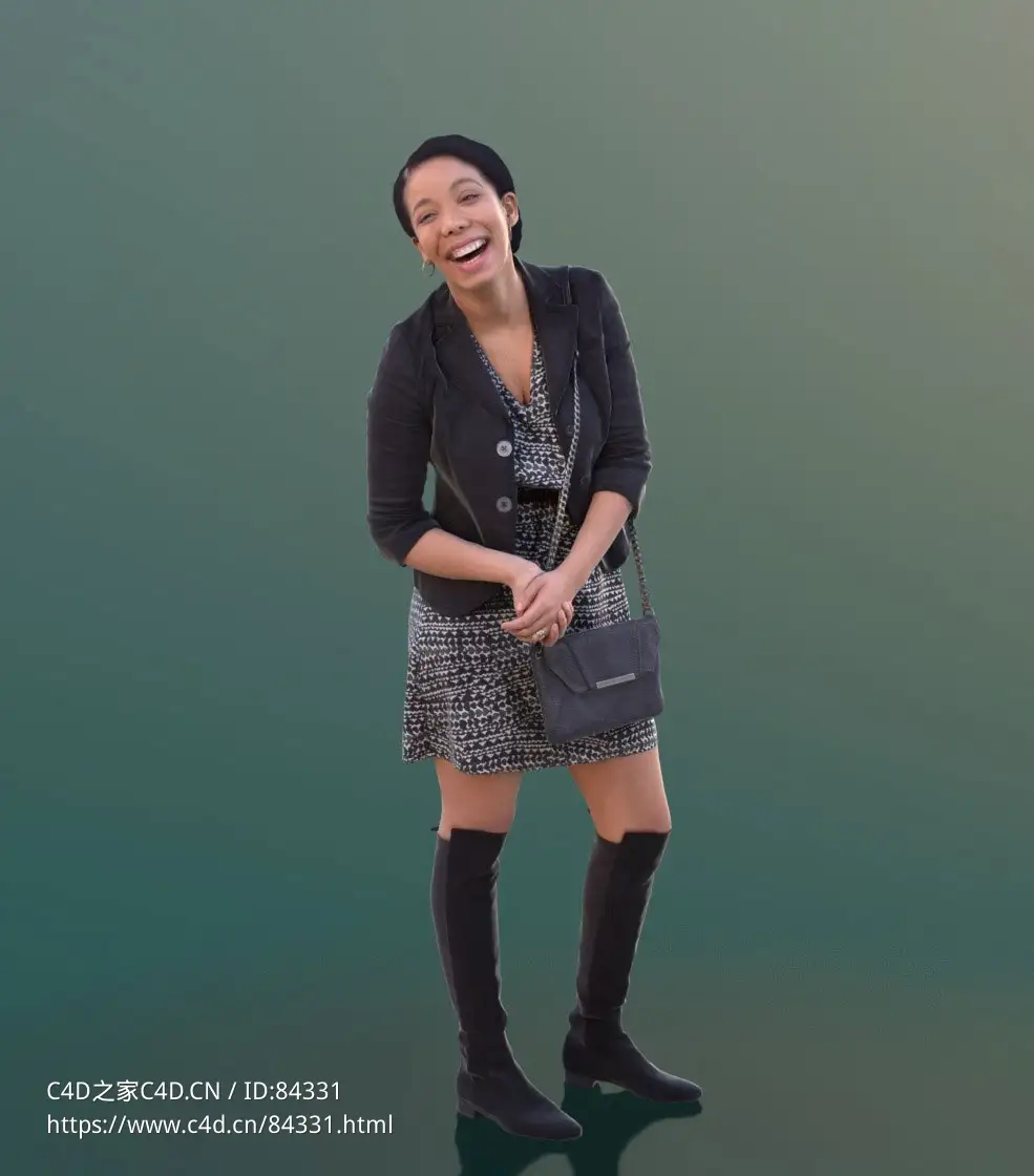 三维扫描写实人物变腰大笑的国外女人 - C4D之家 - 252.jpg