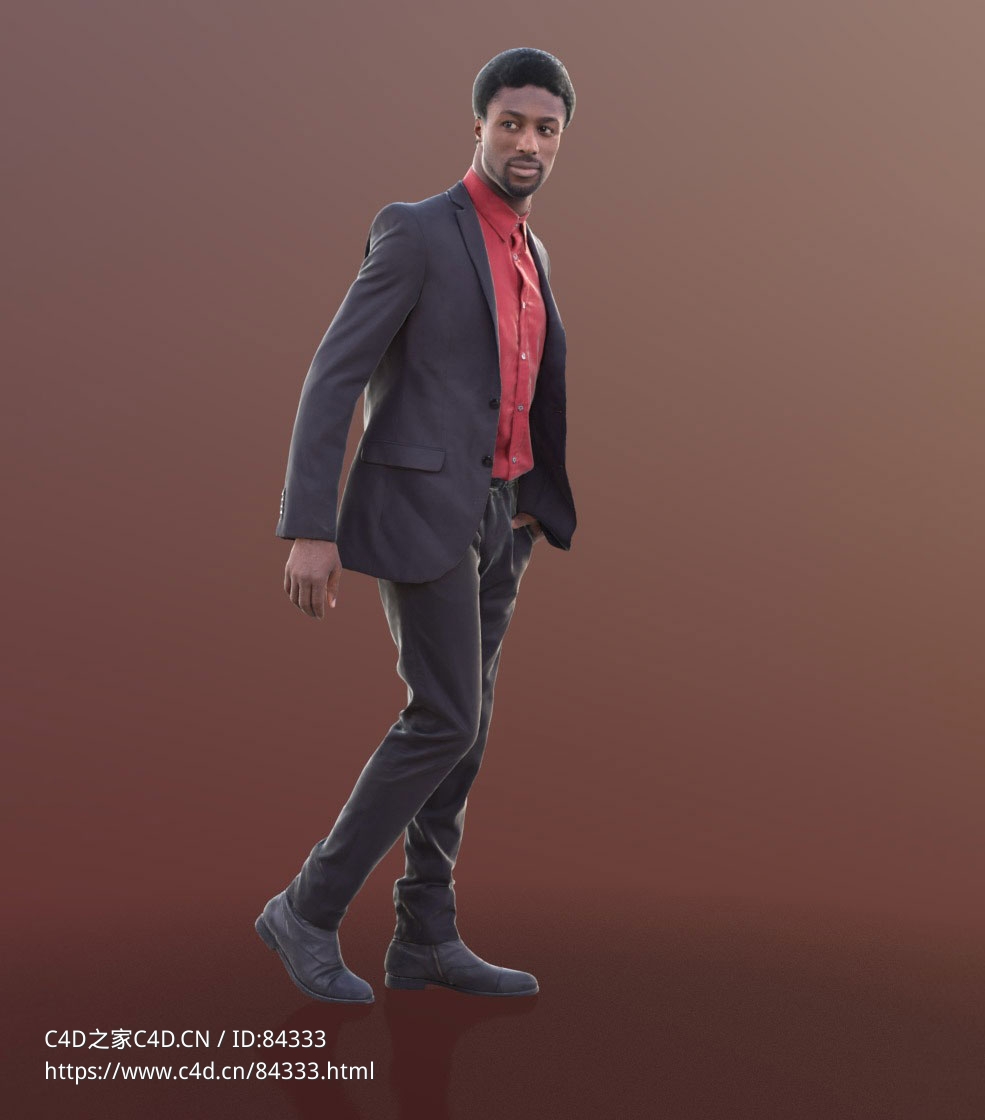 三维扫描写实人物穿西装行走回头看的非洲男性 - C4D之家 - 254.jpg