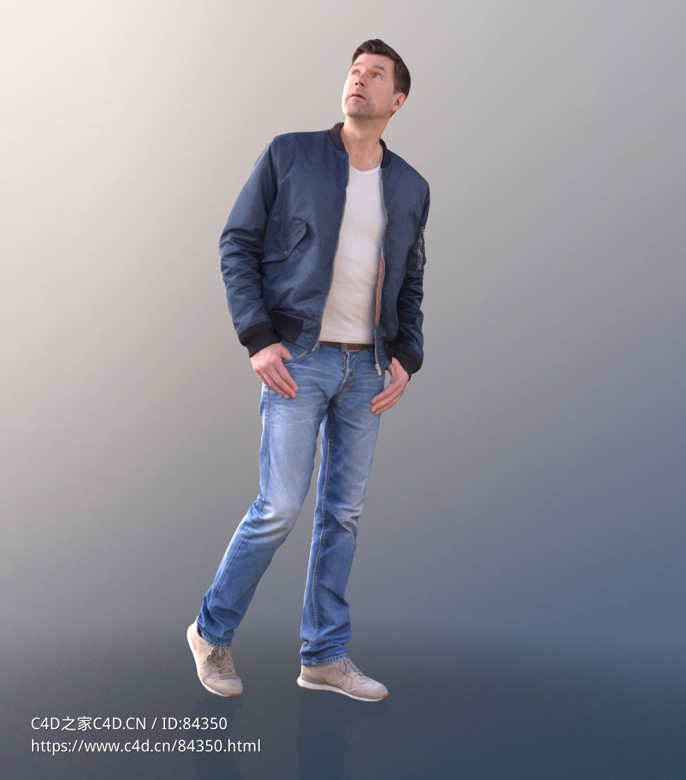 三维扫描写实人物行走中回头向上看的国外男性 - C4D之家 - 271.jpg