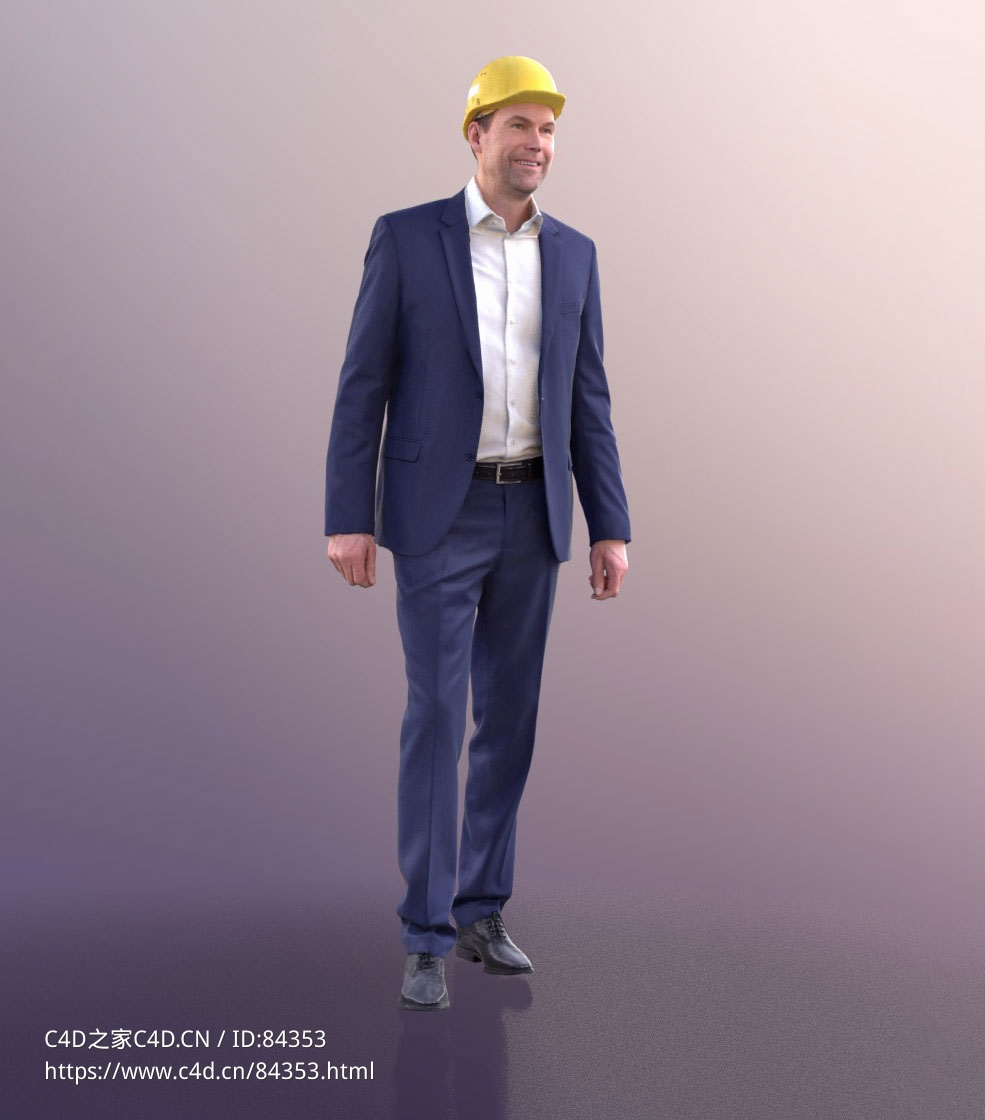 三维扫描写实人物穿西装戴黄色安全帽检查的国外男人 - C4D之家 - 274.jpg