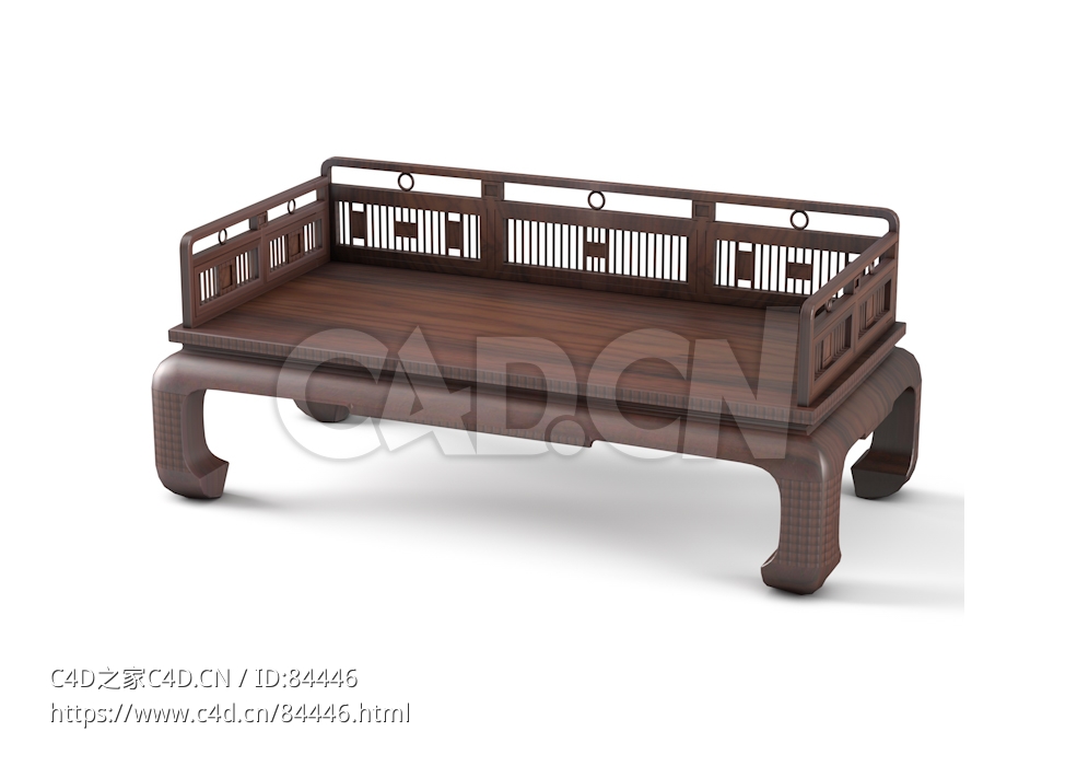 明清风格罗汉床中式古典家具 - C4D之家 - 103.jpg