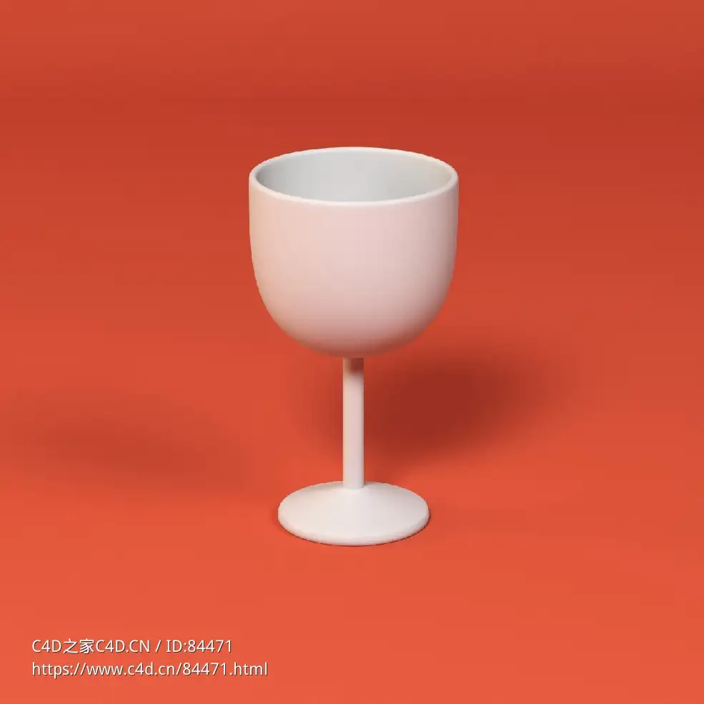 低面卡通酒杯图标模型wine glass