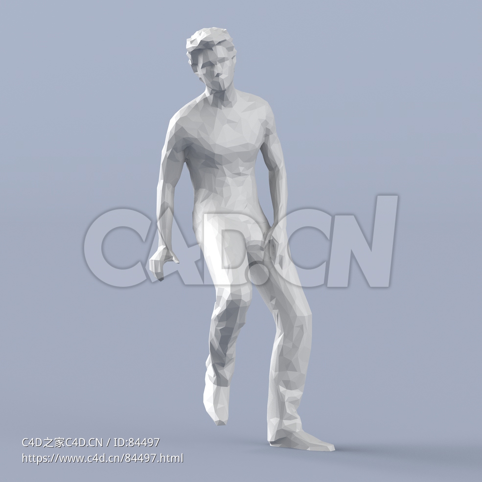 低面多边形卡通人物坐着的男人模型 - C4D之家 - 192.jpg