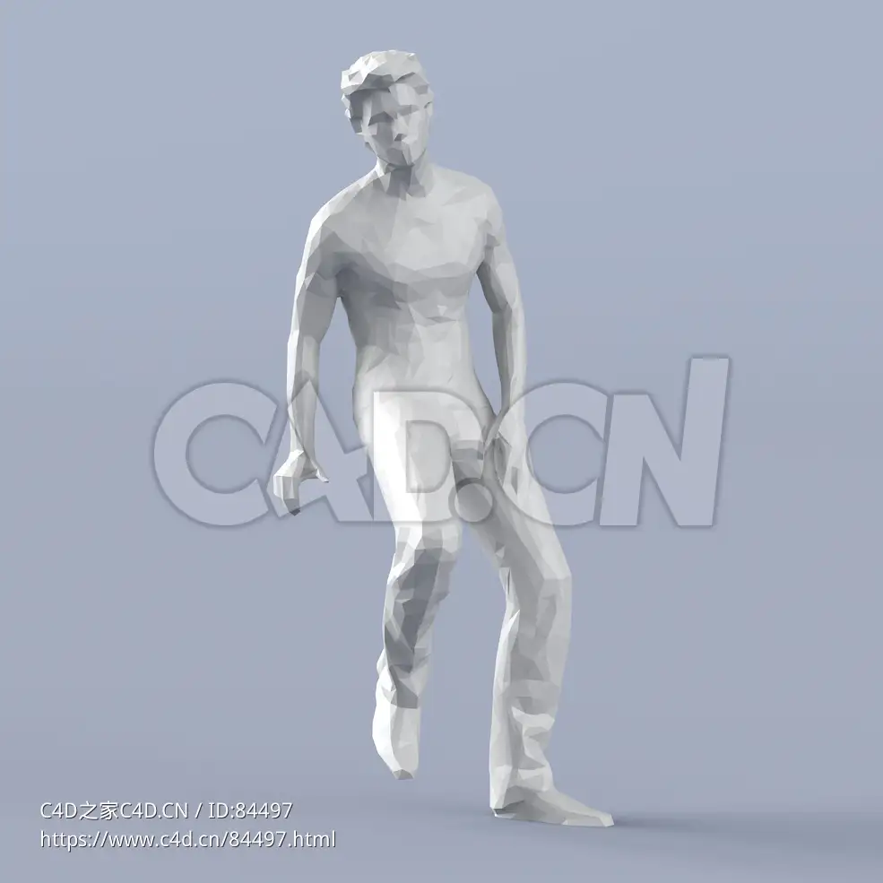 低面多边形卡通人物坐着的男人模型 - C4D之家 - 192.jpg