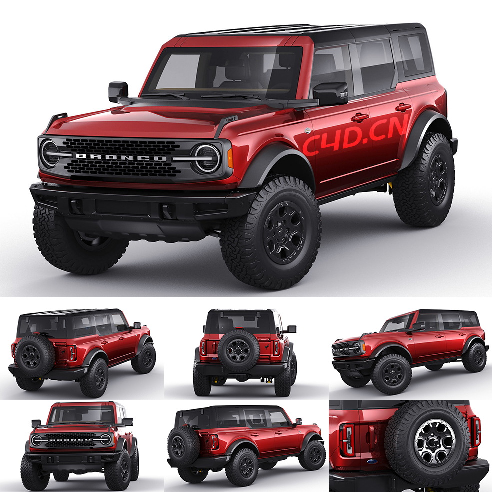 2021款福特烈马Bronco越野汽车模型 Ford Bronco 2021