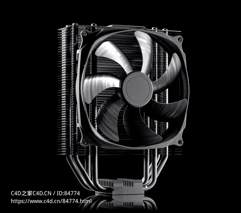 C4d ps电脑cpu风扇渲染案例视频教程（含模型工程） - C4D之家 - 截屏2024-08-16-下午8.31.37.jpg