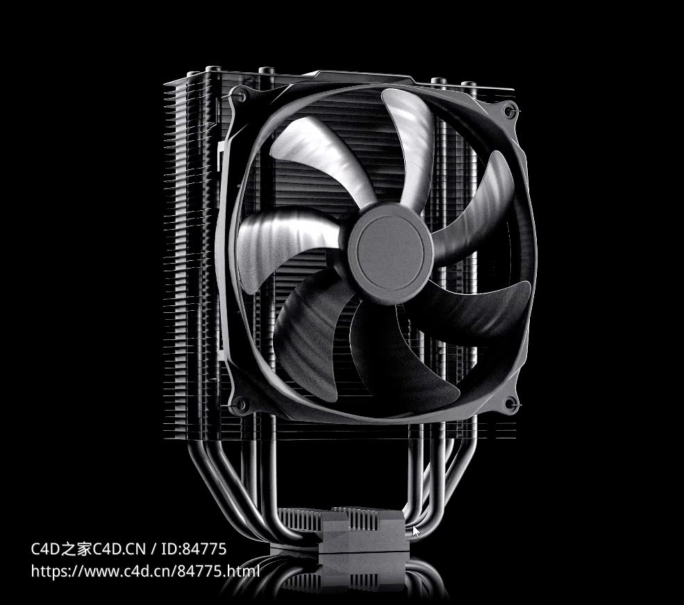 电脑CPU风扇c4d oc模型下载CPU Cooler