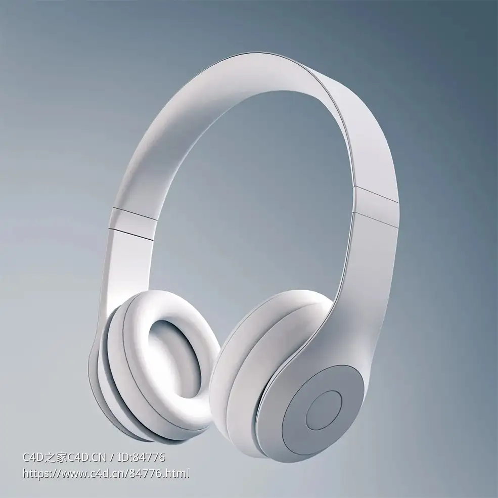 头戴式专业耳机c4d模型下载Headphones