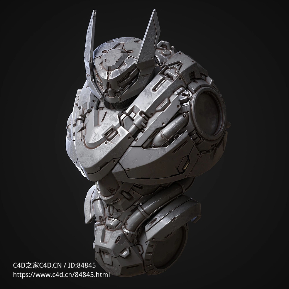 半身科幻钢铁机甲模型Sci Fi Steel Mech