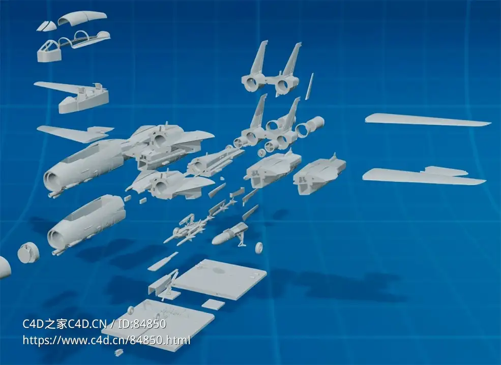 美国一型超音速多用途舰载战斗机格鲁门F-14“雄猫”3D打印模型 - C4D之家 - 7l6_980x500.jpg