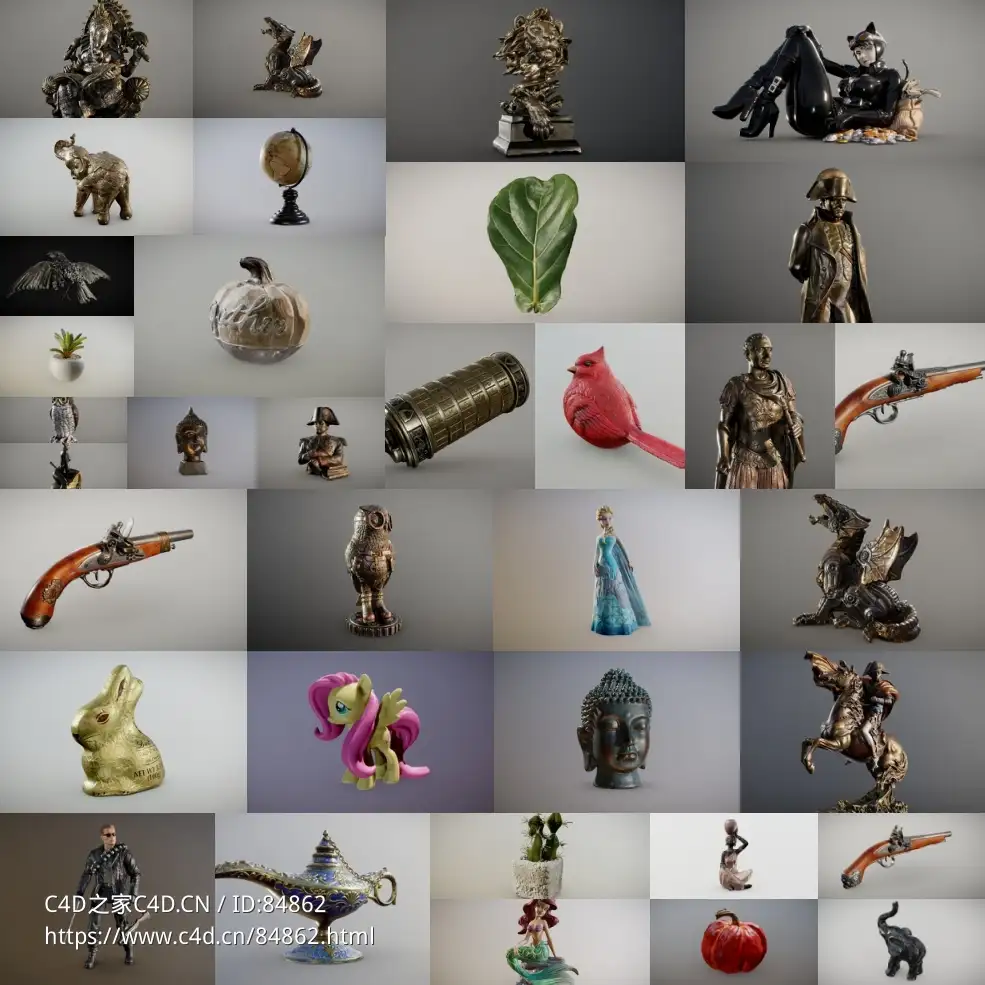57组室内装饰品扫描3D模型 Inciprocal Sketchfab Decor Scans Collection