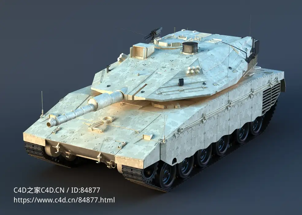 以色列主战坦克c4d模型免费下载Merkava IV free 3d model