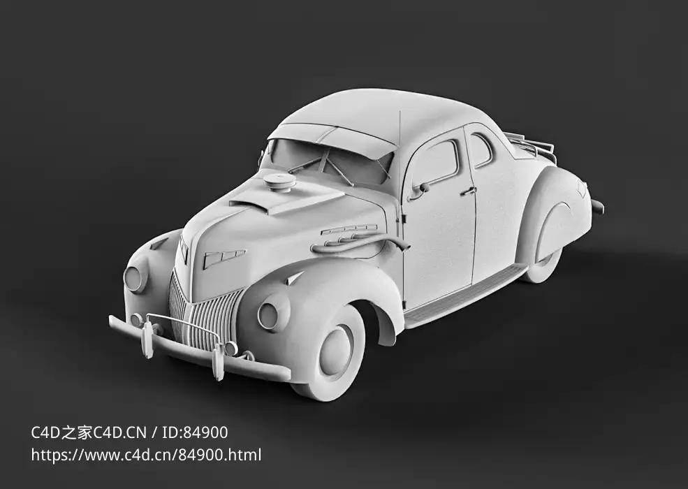 福特老爷车c4d模型免费下载1939 Ford Coupe