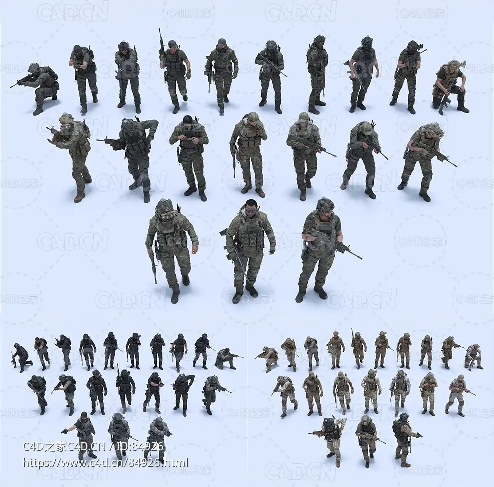 72GB大型现代特种部队军队军人人物角色动作绑定头盔衣服装备3D模型BMS SPECIAL OPS - C4D之家 - 2.jpg
