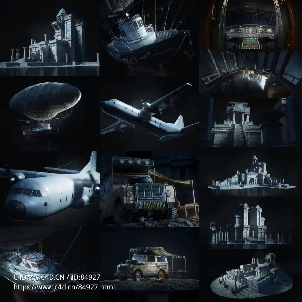 卢米娜利亚失落帝国探险神秘遗迹场景建筑3D模型 Secrets Of The Luminara - C4D之家 - 2.jpg
