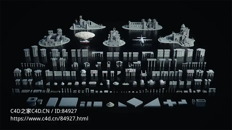卢米娜利亚失落帝国探险神秘遗迹场景建筑3D模型 Secrets Of The Luminara - C4D之家 - 1.jpg