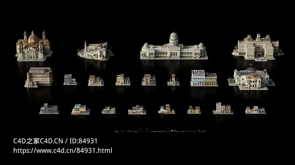 北美洲古巴哈瓦那新古典主义巴洛克风格城市建筑c4d模型合集Kitbash3D – Havana Nights - C4D之家 - HAN_WEB_SET_GALLERY_02_1500x.jpg