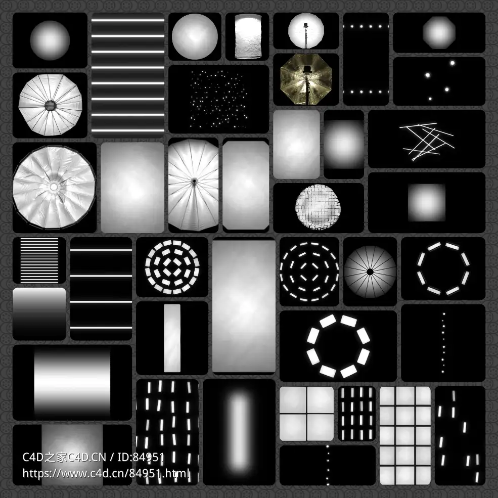 40个工作室灯光产品HDR环境全新高动态范围贴图HDRI Collection：Area Light Maps Vol 2