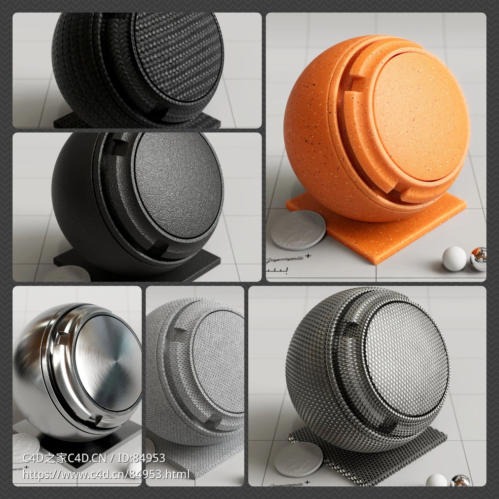 50多种GSG高品质科技产品贴图素材预设合集​GSG Material：Tech Product