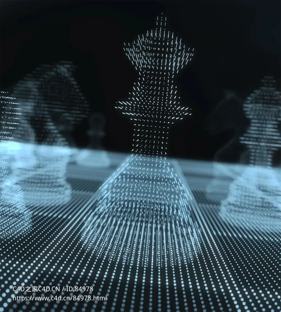 Cinema 4D全息图像生成预设中文汉化版Hologram Preset - C4D之家 - scifiholographicchessset00maindaz3d.jpg