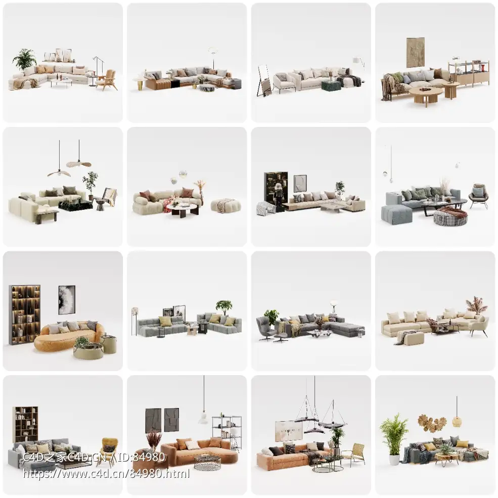 16套现代室内客厅沙发家具模型合集Evermotion – Archmodels Vol.291 - C4D之家 - photo-collage.jpg