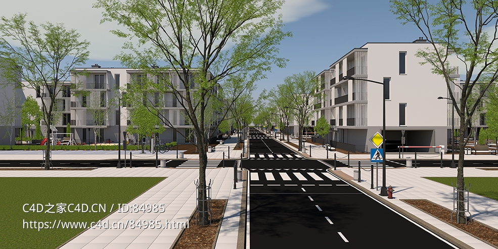 现代低密度低楼层居民楼小区建筑场景C4D模型Evermotion – Archexteriors Vol.44 - C4D之家 - AE44-final.jpg