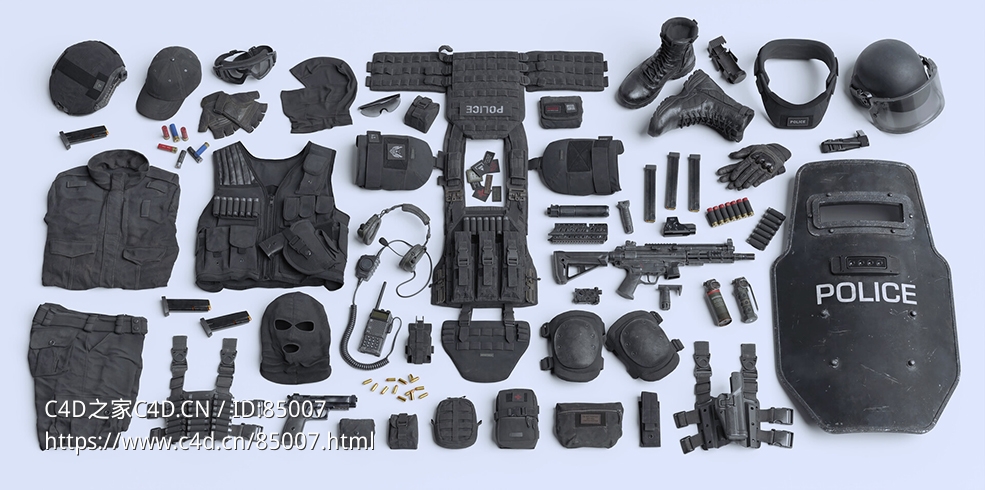 30GB大型现代警察特警反恐精英人物3D模型Modular Hero Character BIG/MEDIUM/SMALL – SWAT - C4D之家 - ann-grin-loadout1.jpg