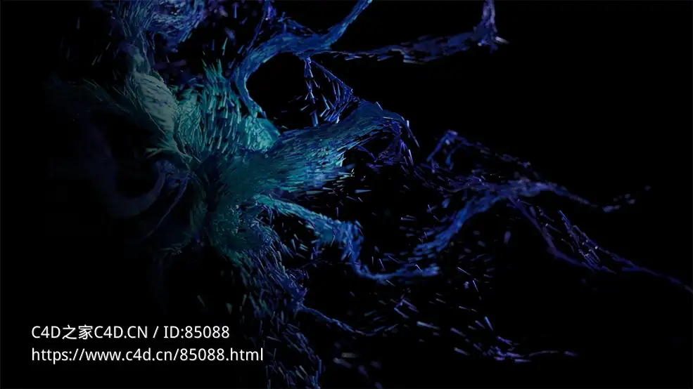 Cinema 4D 场景节点粒子发射器3D模型Redshift渲染动态粒子特效可编辑节点系统学习资源Particle Emitter with Cinema 4D Scene Nodes