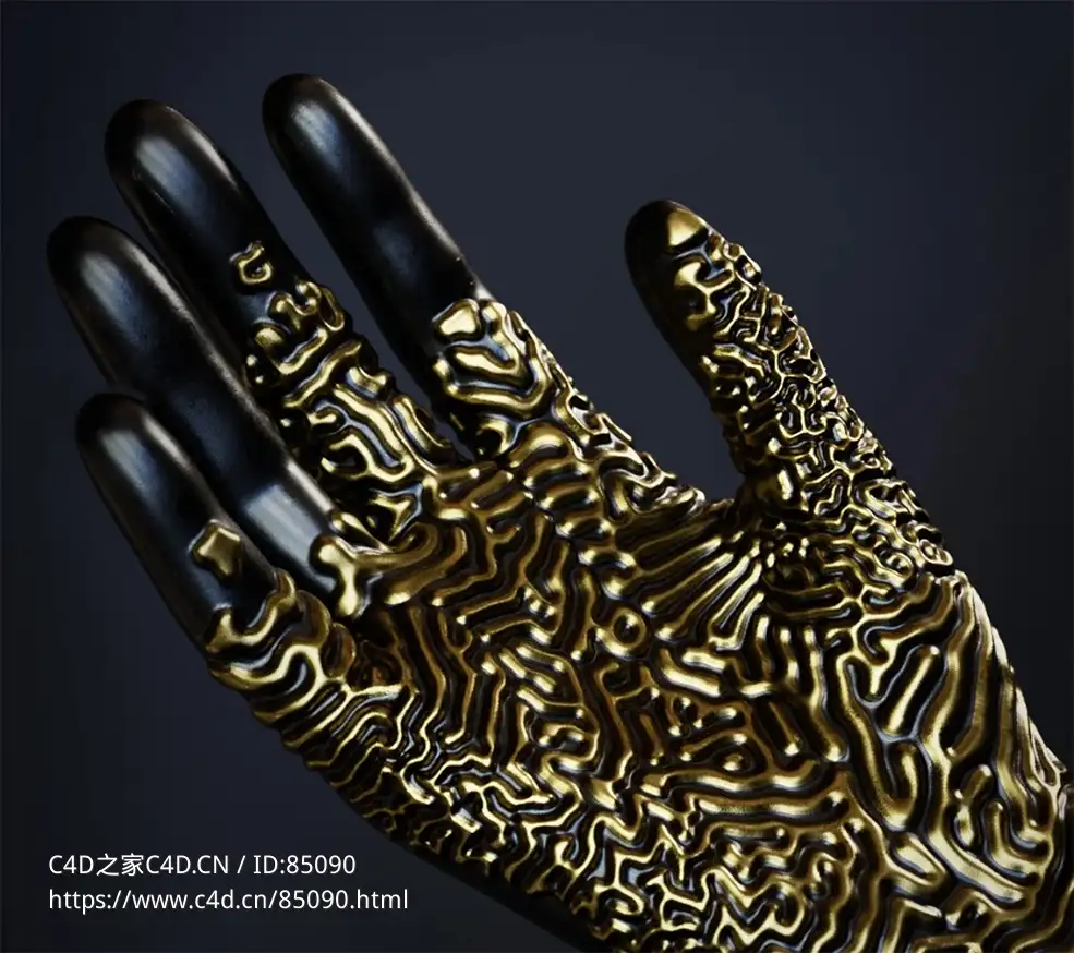 Cinema 4D 场景节点反应扩散3D模型Redshift渲染动态生长纹理可编辑节点艺术创意Reaction Diffusion with Cinema 4D Scene Nodes - C4D之家 - Tuhmbnail.jpg