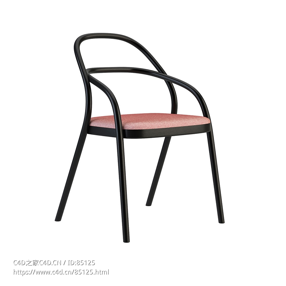 椅子家具座椅（Ton品牌）3D模型素材下载Chair by Ton - C4D之家 - 0001.jpg