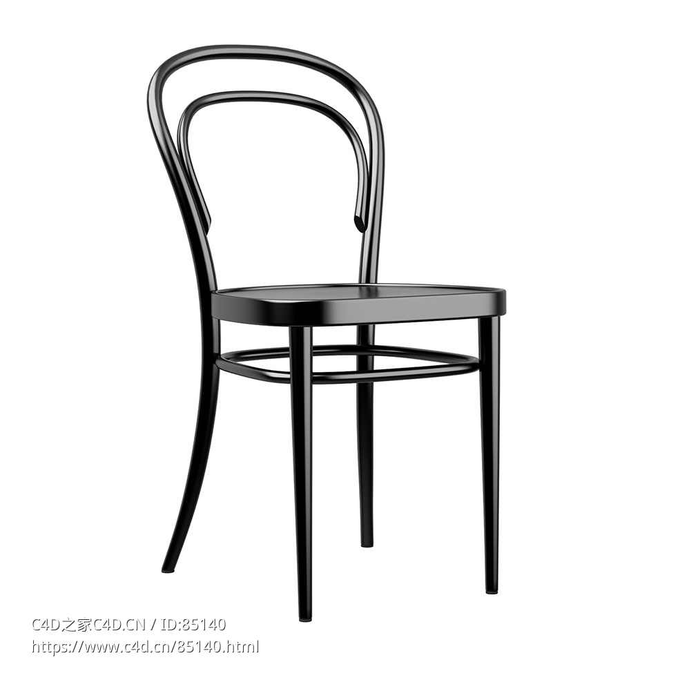 希拉椅子休闲座椅（Thonet品牌）3D模型素材下载Silla Chair by Thonet - C4D之家 - 0016.jpg