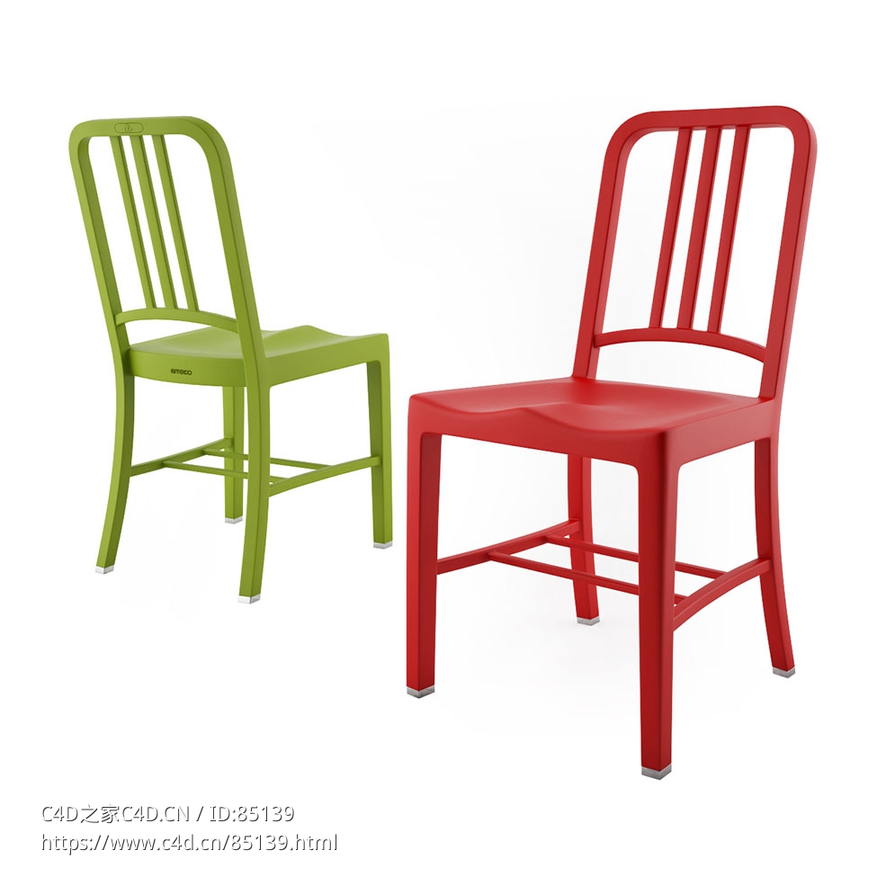 海军椅经典座椅（Emeco品牌）3D模型素材下载Navy Chair by Emeco - C4D之家 - 0015.jpg