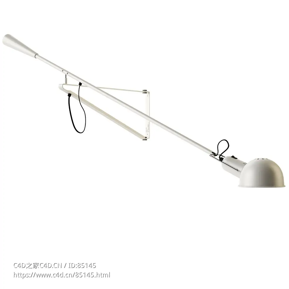 小型白色壁灯墙面照明灯（Flos品牌）3D模型素材下载Wall Lamp Small White by Flos