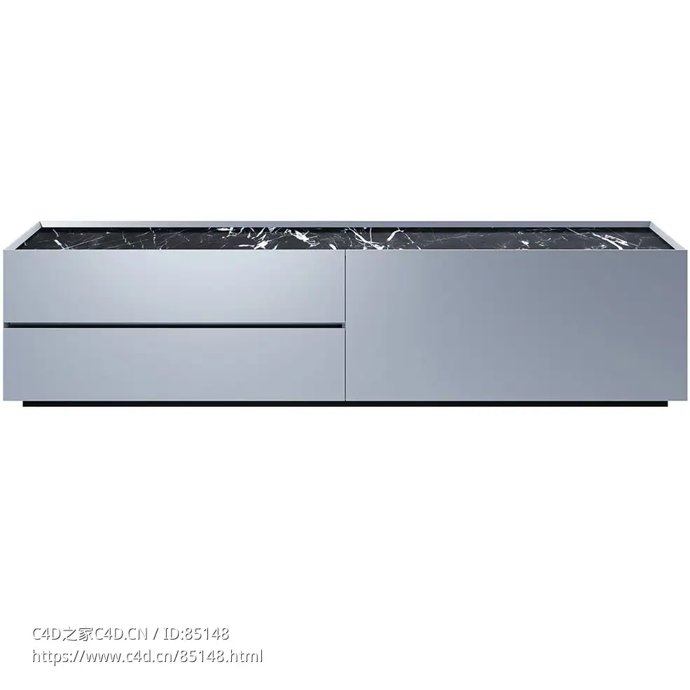 幽灵箱低柜电视柜（Cassina品牌）3D模型素材下载Ghost Box Lowboard Cabinet by Cassi