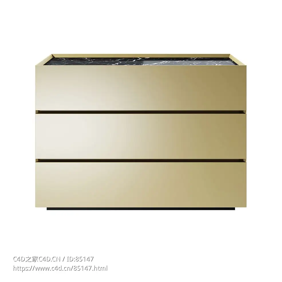 幽灵箱抽屉柜储物柜（Cassina品牌）3D模型素材下载Ghost Box Drawer Chest by Cassina