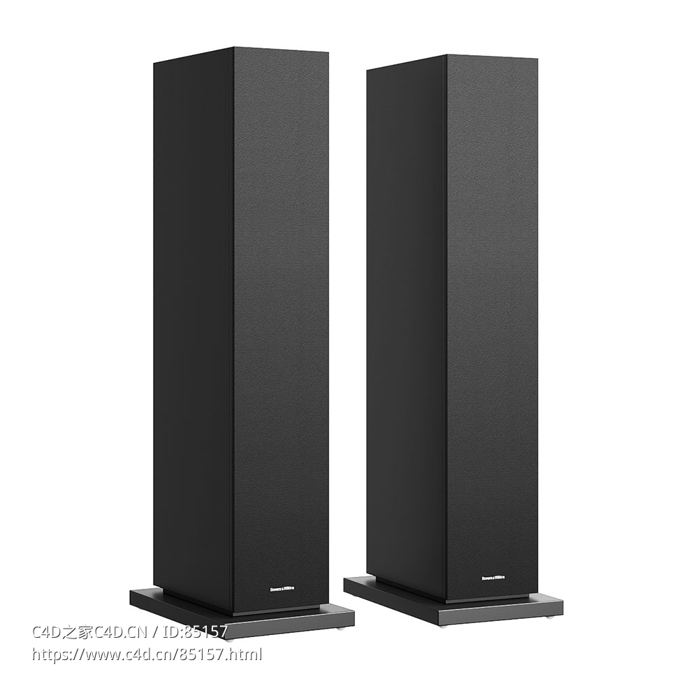 带网罩S3扬声器音响系统（Bowers & Wilkins品牌）3D模型素材下载S3 Speakers with Gri - C4D之家 - 0033.jpg