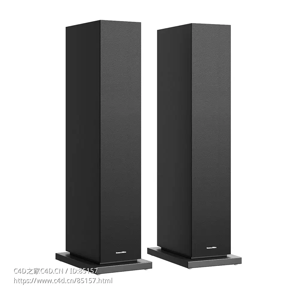 带网罩S3扬声器音响系统（Bowers & Wilkins品牌）3D模型素材下载S3 Speakers with Gri - C4D之家 - 0033.jpg