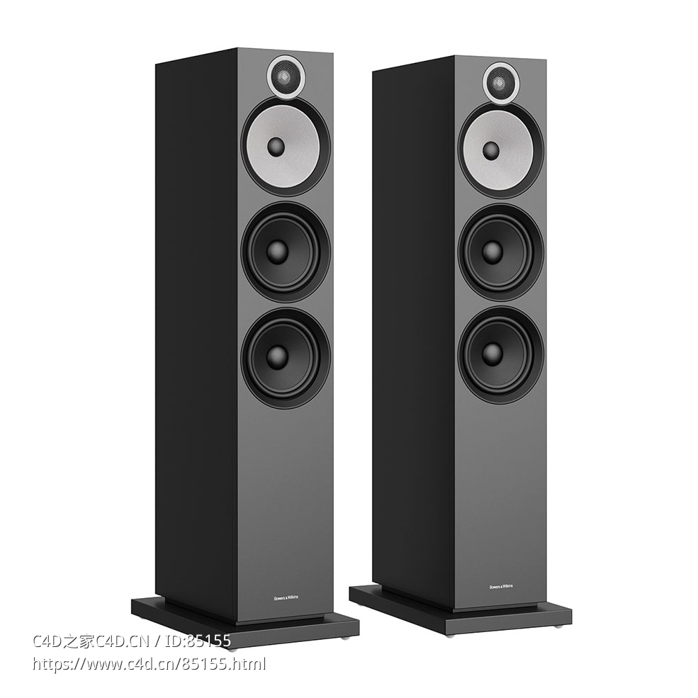 S3扬声器音响系统（Bowers & Wilkins品牌）3D模型素材下载S3 Speakers by Bowers & Wi - C4D之家 - 0031.jpg