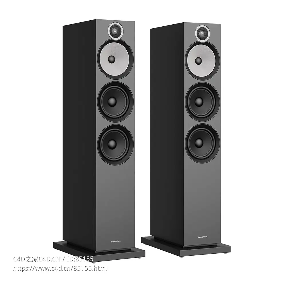 S3扬声器音响系统（Bowers & Wilkins品牌）3D模型素材下载S3 Speakers by Bowers & Wi - C4D之家 - 0031.jpg