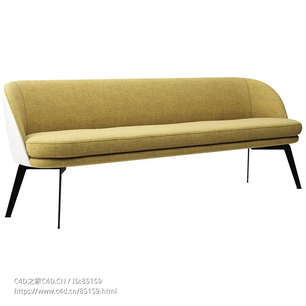 长椅休息座椅（Rolf Benz品牌）3D模型素材下载Bench by Rolf Benz