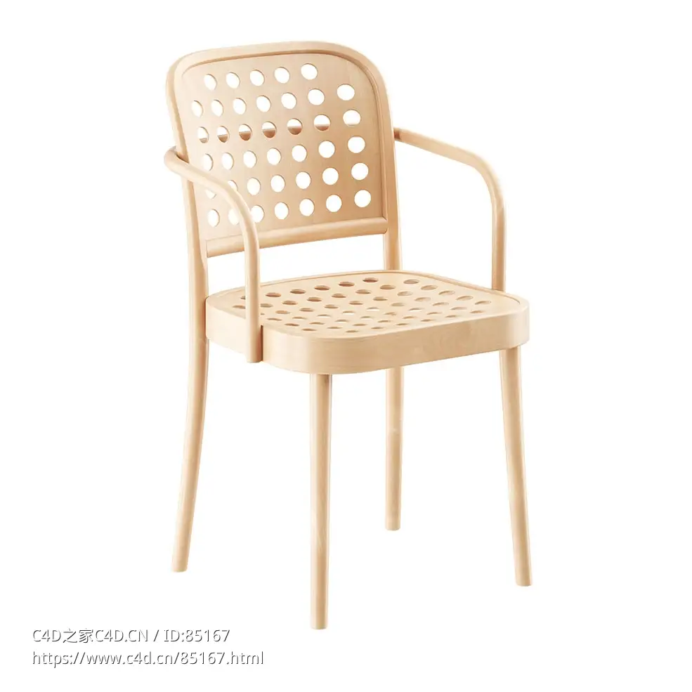 扶手椅家具座椅（Ton品牌）3D模型素材下载Armchair by Ton - C4D之家 - 0043.jpg