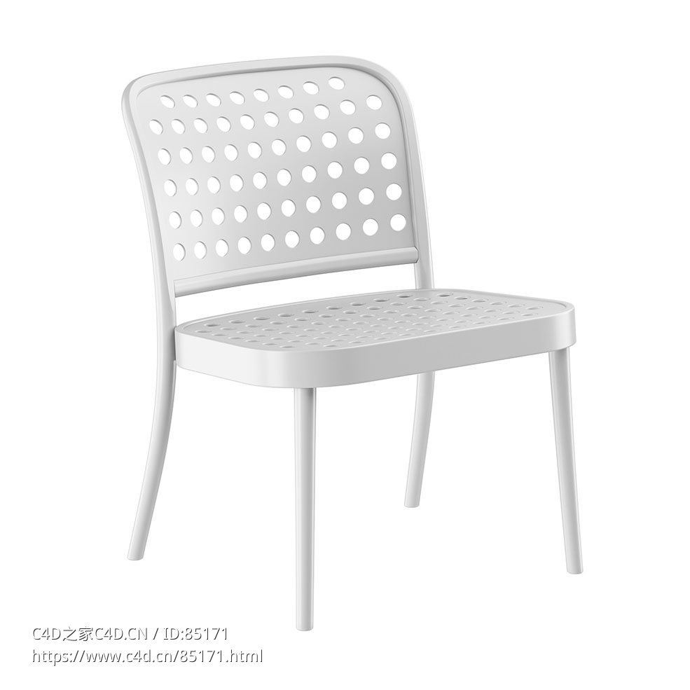 休闲椅休息座椅（Ton品牌）3D模型素材下载Lounge Chair by Ton - C4D之家 - 0047.jpg