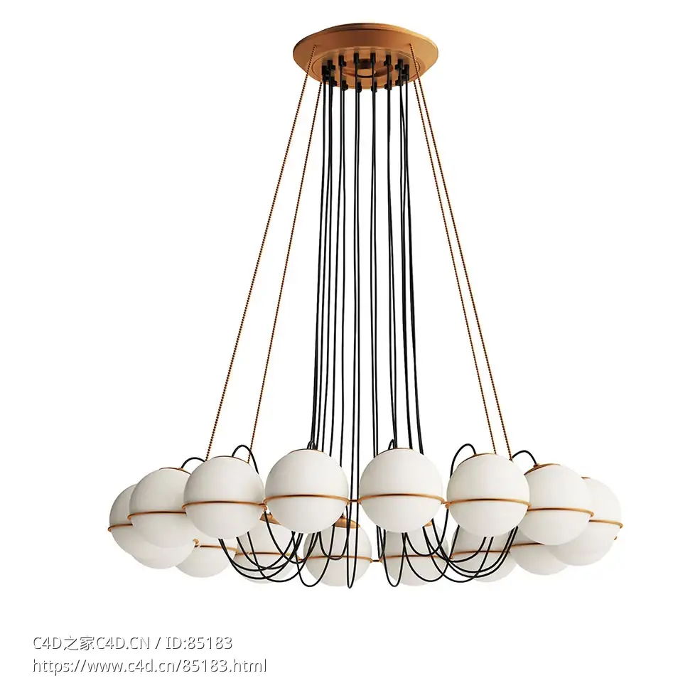 吊灯天花板照明（Astep品牌）3D模型素材下载Pendant Light by Astep