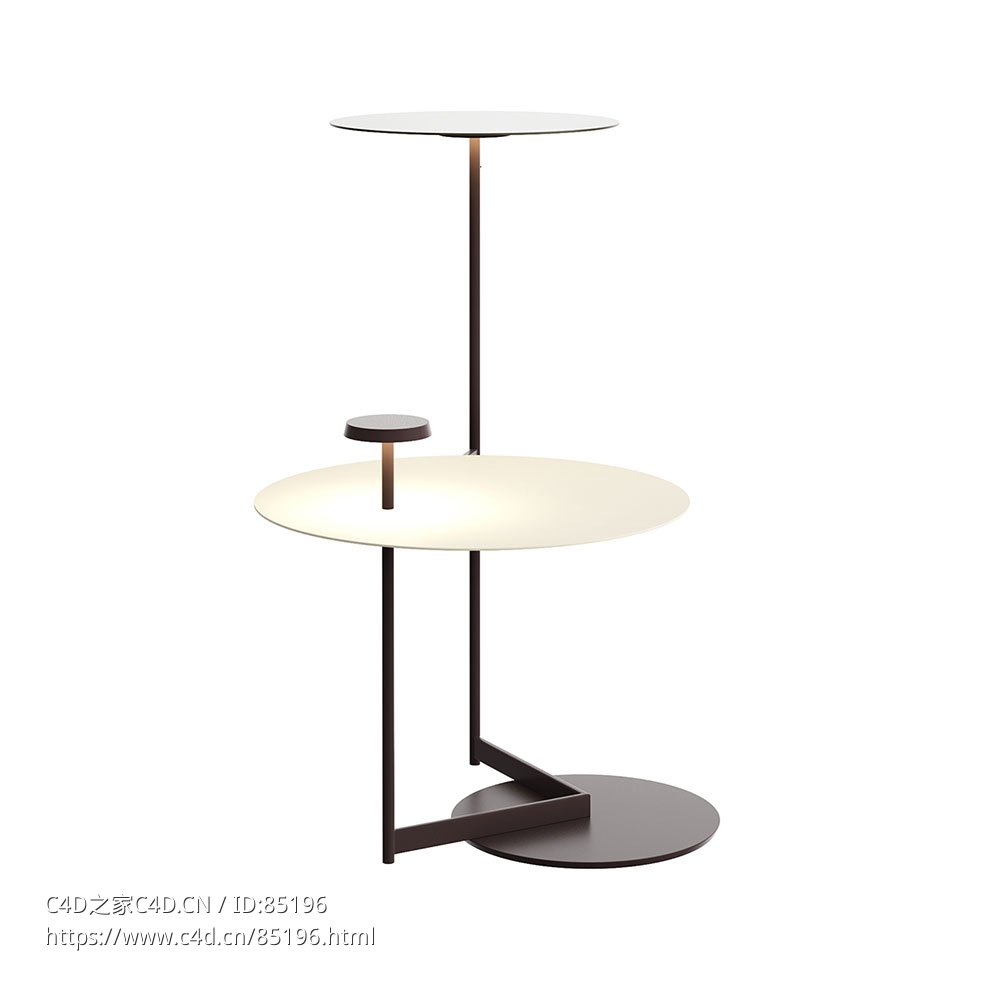 平面落地灯立式照明（Vibia品牌）3D模型素材下载Flat Floor Lamp by Vibia